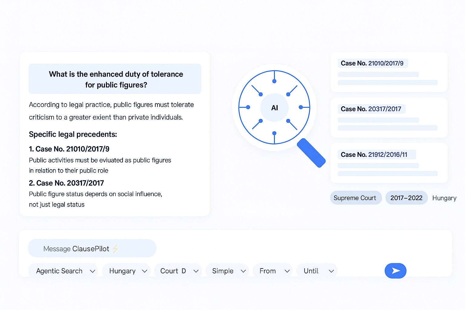 AI-powered legal search hero